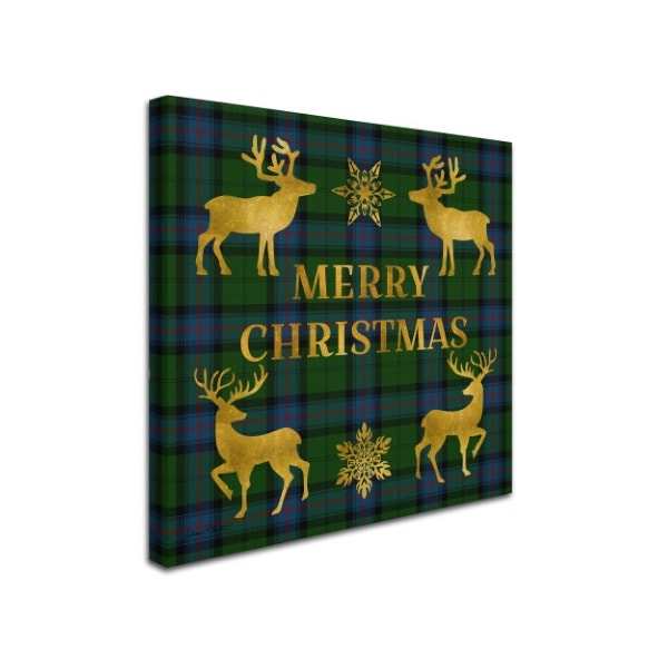 Jean Plout ' Merry Christmas Plaid 4' Canvas Art,24x24